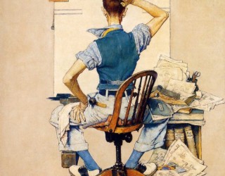 Almes Avançados - 1938 Artist Facing Blank Canvas (Deadline)